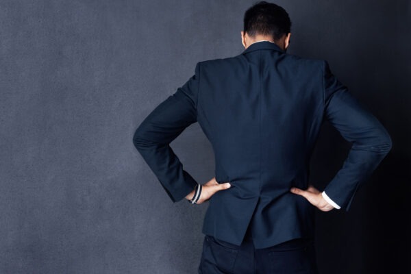 Turning his back on business.